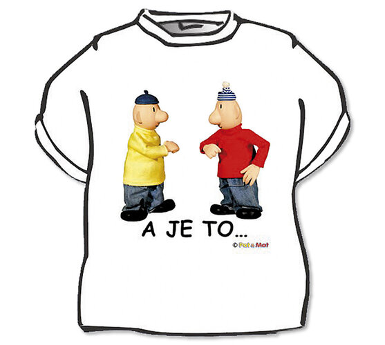 Tričko s vtipnou potlačou Pat a Mat, XL