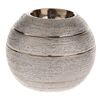 Świąteczny ceramiczny świecznik Lusso, 10 x 8 x 10cm, srebrny