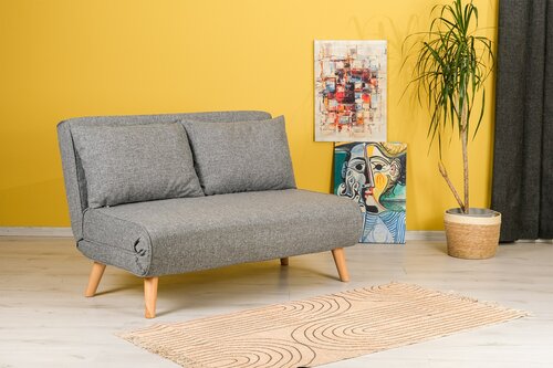 Sofa rozkładana Folde 2 jasnoszara