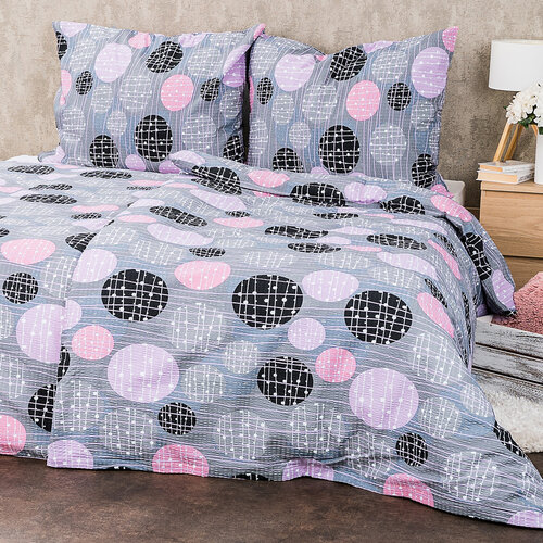 Lenjerie de pat bumbac creponat 4Home Pink illusion, 140 x 200 cm, 70 x 90 cm