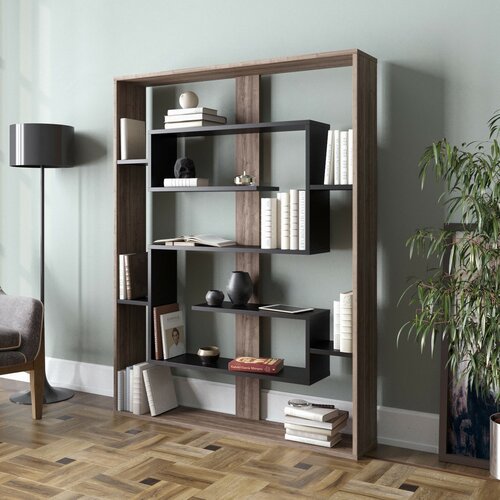Knihovna Esteban Walnut and Black