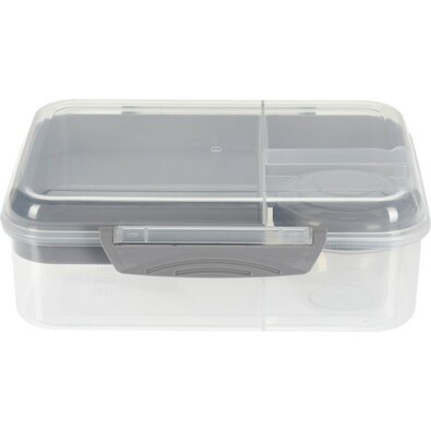 EH Kosmna posoda za kosilo s predali in posodicoza preliv, siva