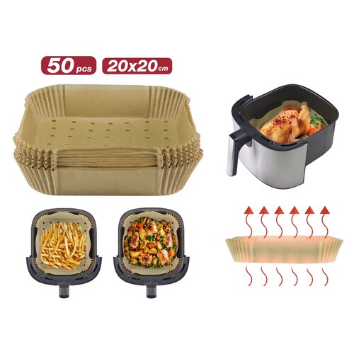 Beper C103ACC003 forme de hârtie pentru friteuzecu aer cald, 50 buc