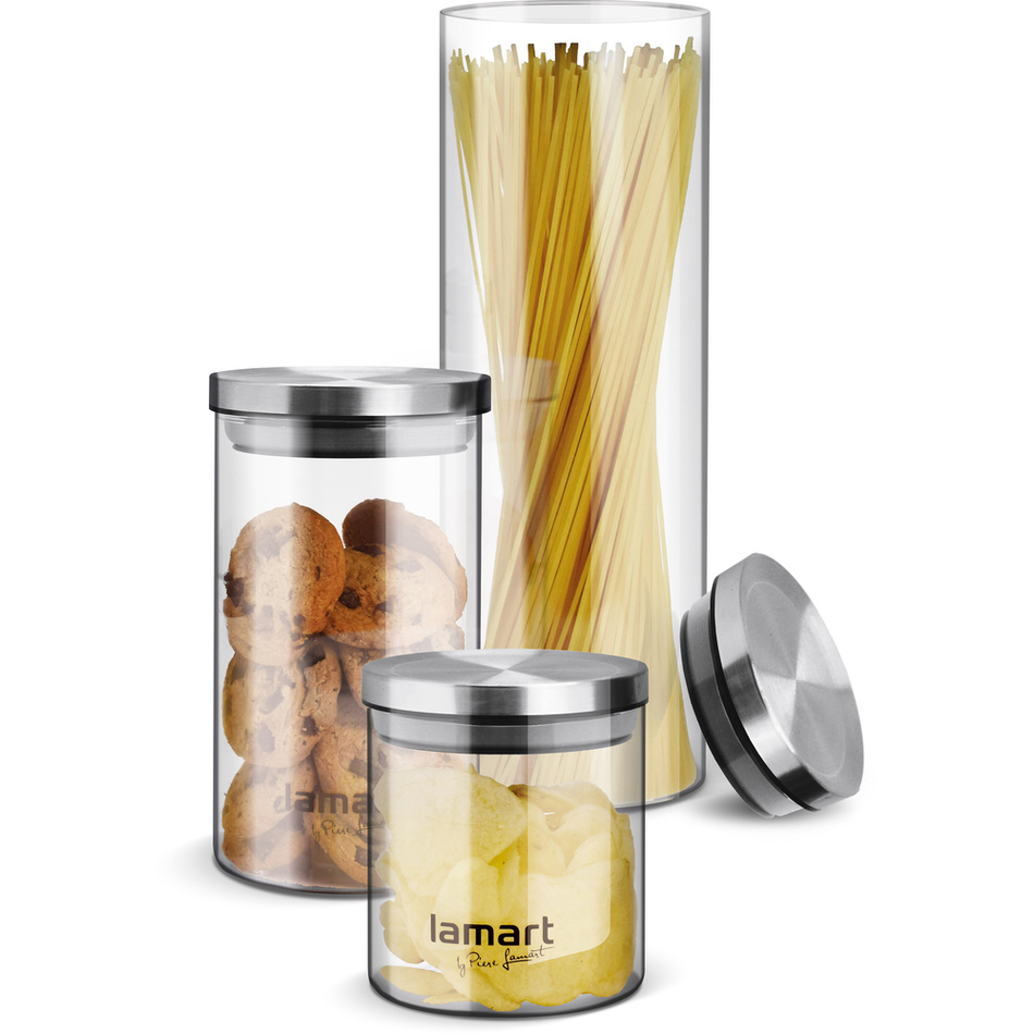 Lamart LT6025 Peut 3 db-os üveg élelmiszer tároló szett termék 2. képe