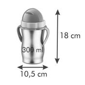 Tescoma BAMBINI Kinder-Thermosflasche mit Strohhalm, blau
