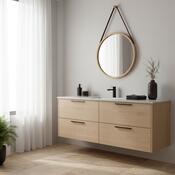 Wandspiegel B053 NAT, Bambus