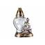 Skleněná lampa s plastickým dekorem Magnolia, zlatá