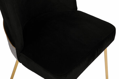 Set de scaune de sufragerie Madrid Black and Gold, 4 buc.