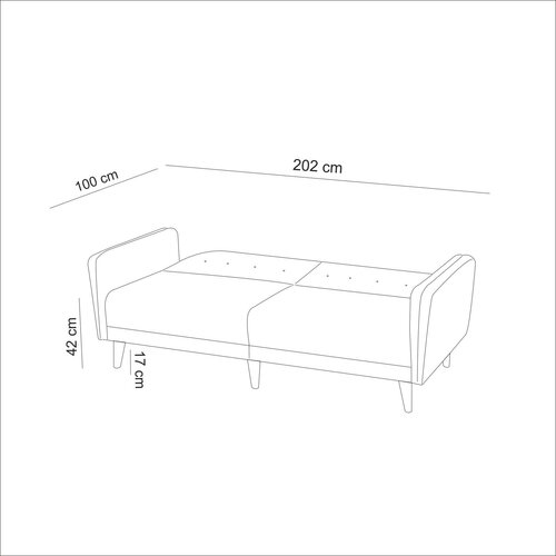 Klappsofa Aria Cream