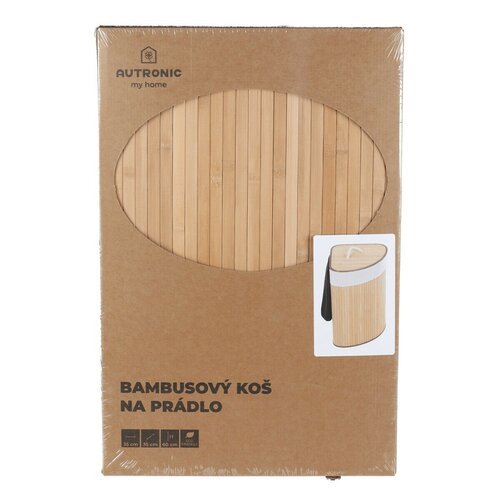 ZEN sarokbeli, fedeles bambusz szennyeskosár,