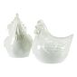 Decorațiune ceramică Hen și robinet, alb , 11 x 13x 14 cm, set de 2