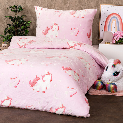 4Home Leuchtende Bettwäsche Mikroflanell Fairytale, 140 x 200 cm, 70 x 90 cm