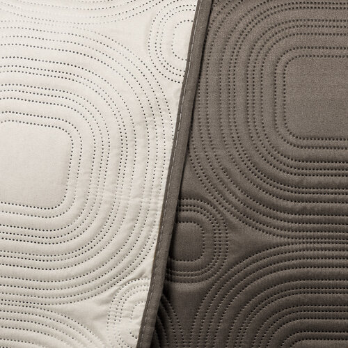 4Home Tagesdecke Doubleface Braun/Beige, 220 x 240 cm, 2x 40 x 40 cm