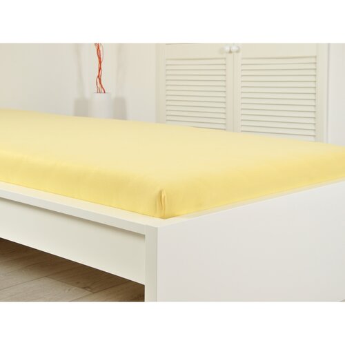 Cearșaf de pat 4Home jersey Ideal galben, 200 x 200 cm