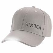 Sixtol Kšiltovka s LED světlem B-CAP 25lm, USB, uni, šedá