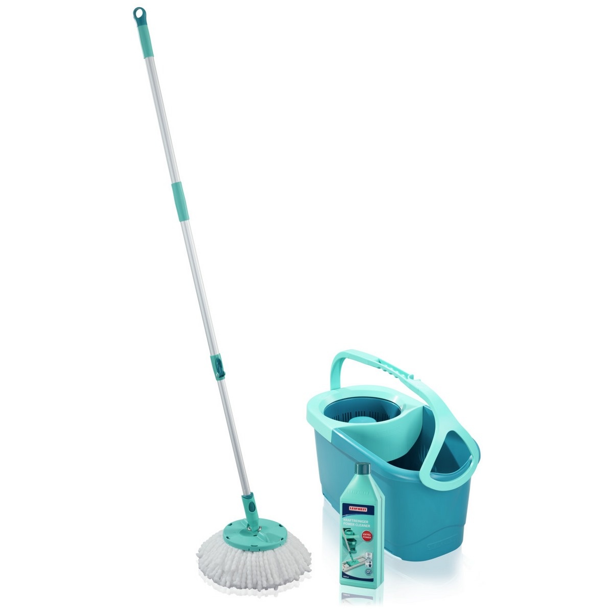 Leifheit Rotation Disc Mop Ergo zestaw + GRATIS środek do czyszczenia bardzo zabrudzonych podłóg 1 l