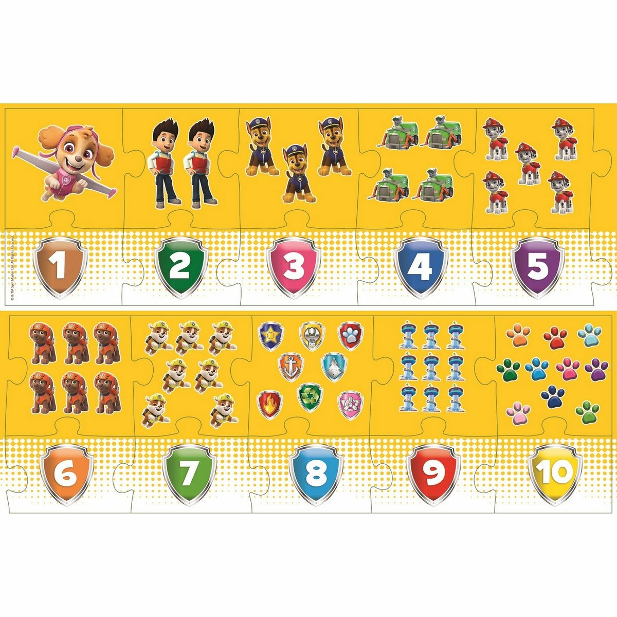 Trefl Mancs őrjárat oktató puzzle Számok, 20 db akciós termékkép 1