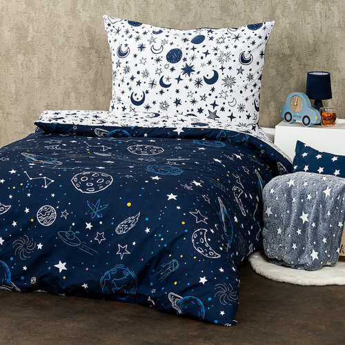 Lenjerie de pat din bumbac 4Home In Space, 140 x 200 cm, 70 x 90 cm