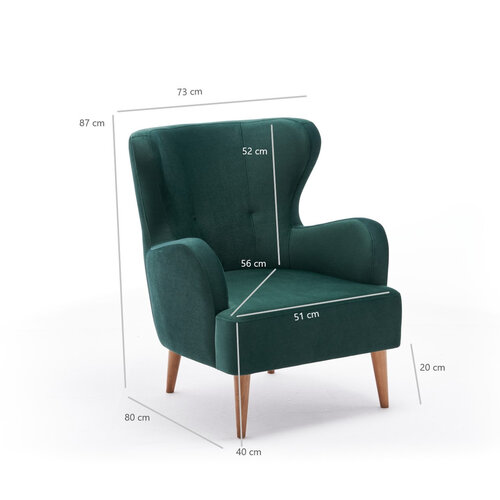Fotel Karina Petrol Green