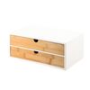 Kesper 58955 Organizator cu 2 compartimentebambus, 33 x 21 x 13,5 cm