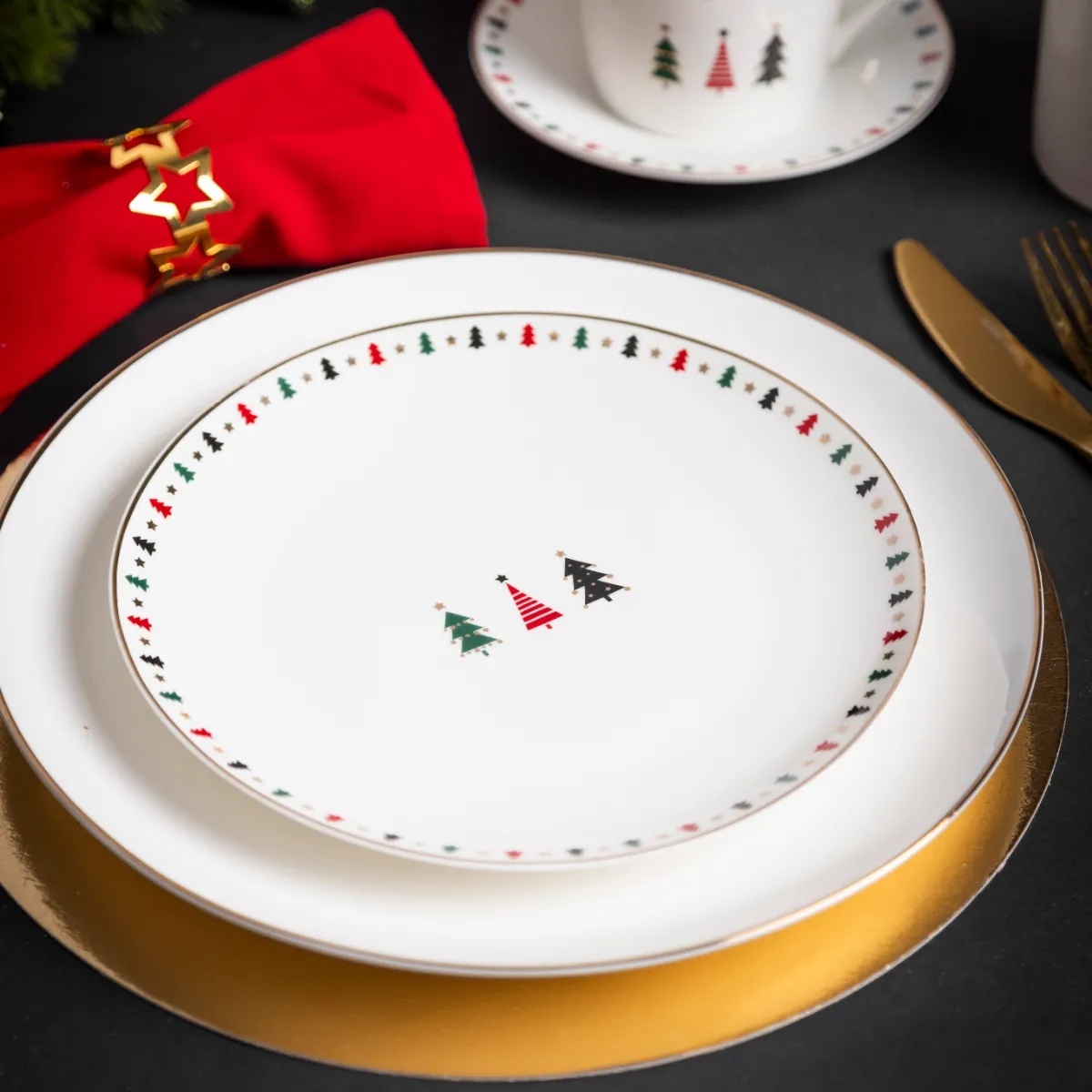 Altom porcelán desszert tál Modern Tree 20 cm termék 2. képe