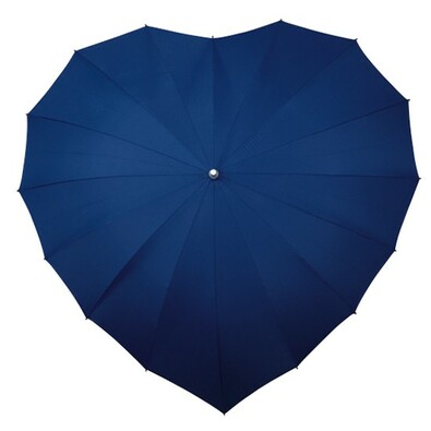 Damski parasol laska serce Heart ciemnoniebieski