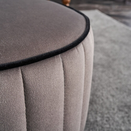 Taboret Rose Pouf Grey