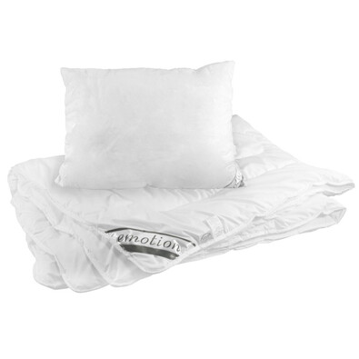 Zestaw poduszki i kołdry Emotion Calme, białe, 140 x 200 cm, 70 x 90 cm