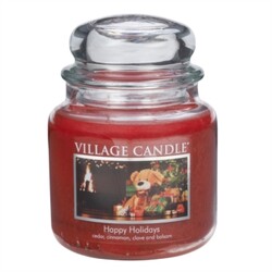 Village Candle Vonná sviečka Šťastné Vianoce - Happy Holidays, 397 g