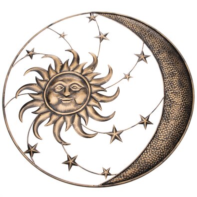 Stensdekoration Sun left, diameter 75 cm