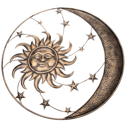 Stensdekoration Sun left, diameter 75 cm