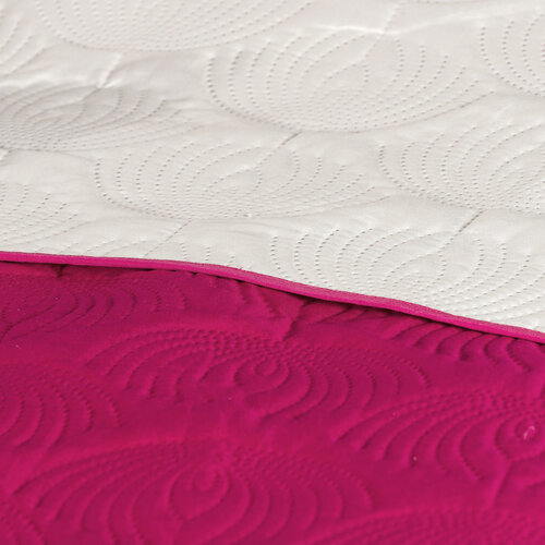 4Home Narzuta na łóżko Doubleface różowy/szary, 240 x 220 cm, 2x 40 x 40 cm