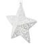 Ornament de Crăciun Carlita Star alb, 11,5 x 11,5x 2 cm, plastic