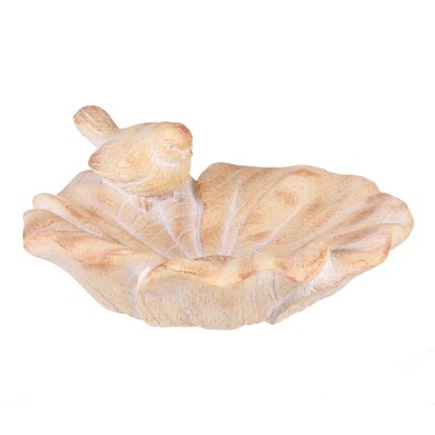 Pitnik za ptice s cvetom in ptico, MgO keramika,36 x 38 x 16 cm