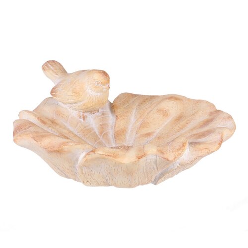 Adăpătoare pentru păsări cu flori și păsărel,ceramică MgO, 36 x 38 x 16 cm