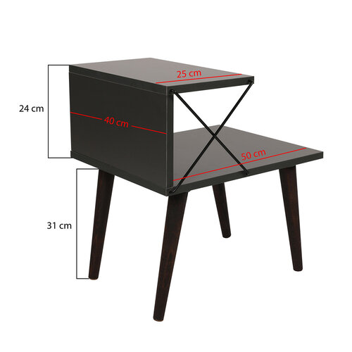 Приліжкова тумбочка Cross Anthracite