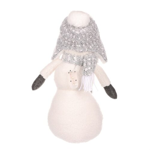 Dekoracja świąteczna Bałwan z gwiazdami LED, wys. 40 cm, biały