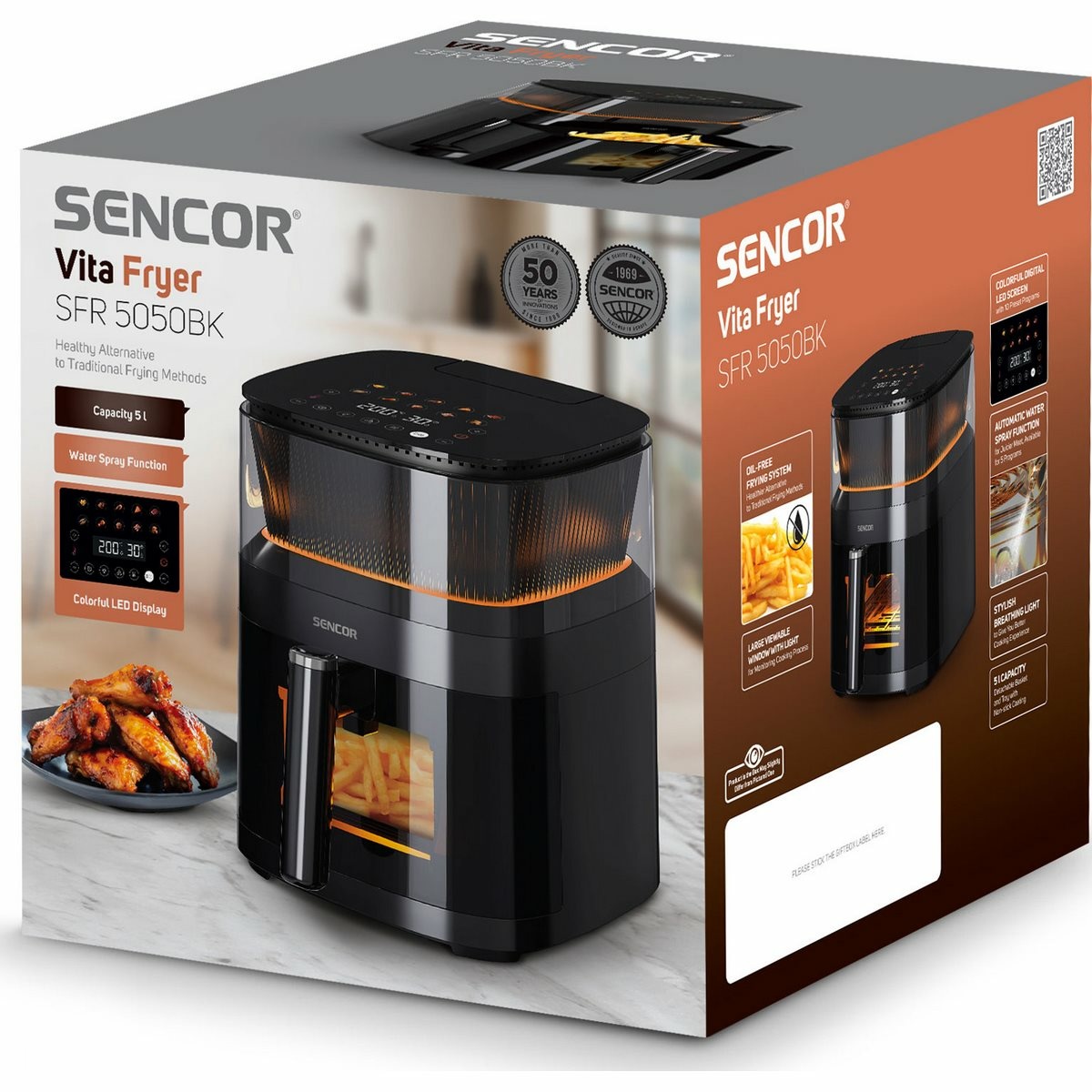 Sencor SFR 5050BK teplovzdušná fritéza