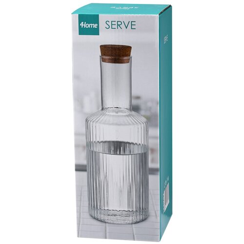 4Home Szklana karafka z korkiem Serve, 1 l