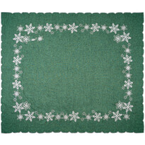 Față de masă de Crăciun - Fulgi, verde, 120x 140 cm Față de masă de Crăciun - Fulgi, verde, 120x 140 cm