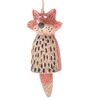 Clopot suspendat din ceramică Fox, 6,7 x 12,3 x6,4 cm