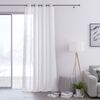 Restilo Gardine Pompons Eyelets weiß , 140 x 250 cm