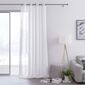 Restilo Gardine Pompons Eyelets weiß , 140 x 250 cm