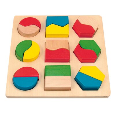 Woody Platte mit geometrischen Formen