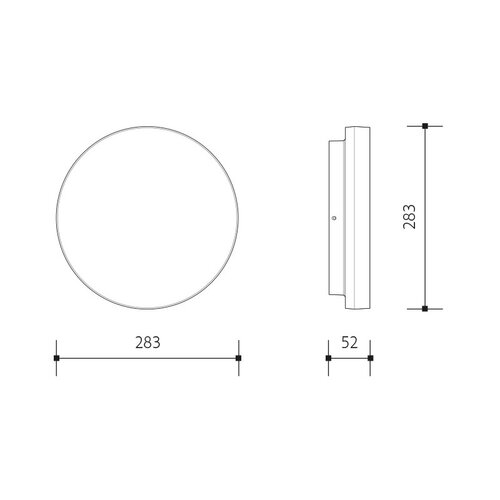 Panlux Přisazené LED svítidlo Verona Circle Smart černá, pr. 28,3 cm, IP54