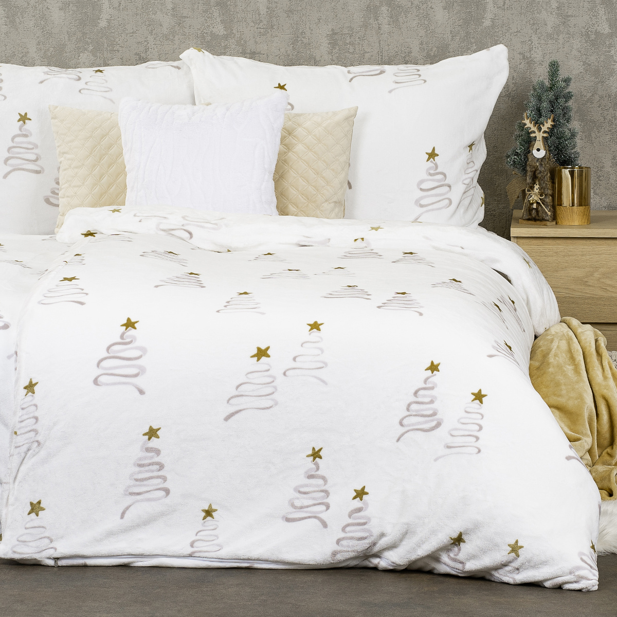 4Home Pościel mikroflanela Christmas tree, 140x 200 cm, 70 x 90 cm, 140 x 200 cm, 70 x 90 cm