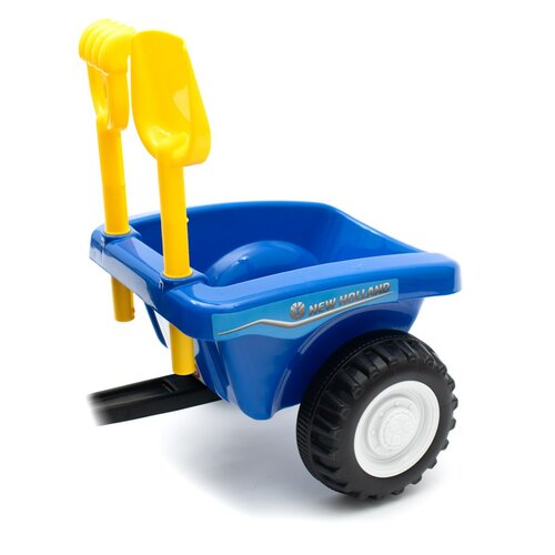Baby Mix Detské odrážadlo traktor s vlečkou a náradím New Holland, modrá