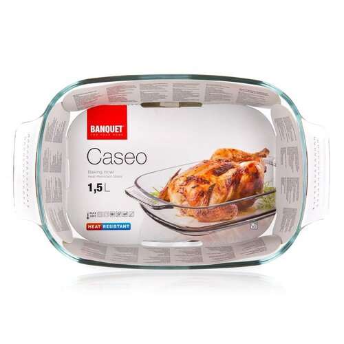 Banquet Szklane naczynie do pieczenia CASEO1,5 l, kwadratowy