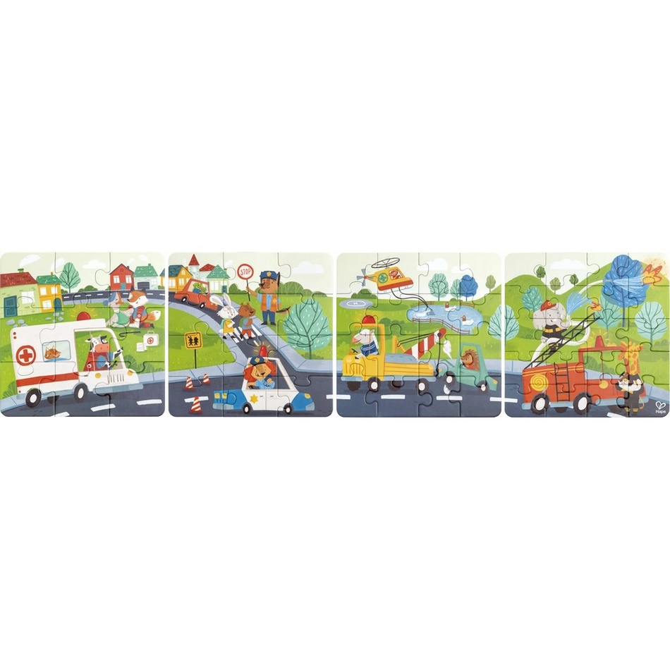 Hape Puzzle - Mentőjárművek akciós termékkép 1