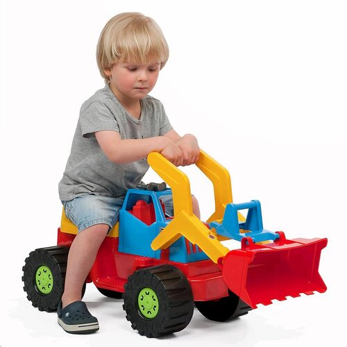 Excavator încărcător Bayo pentru copii, 74 cm, verde